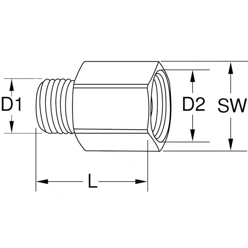 KS Tools Brass reducing nipple, 24x21mm | zdjęcie nr 2