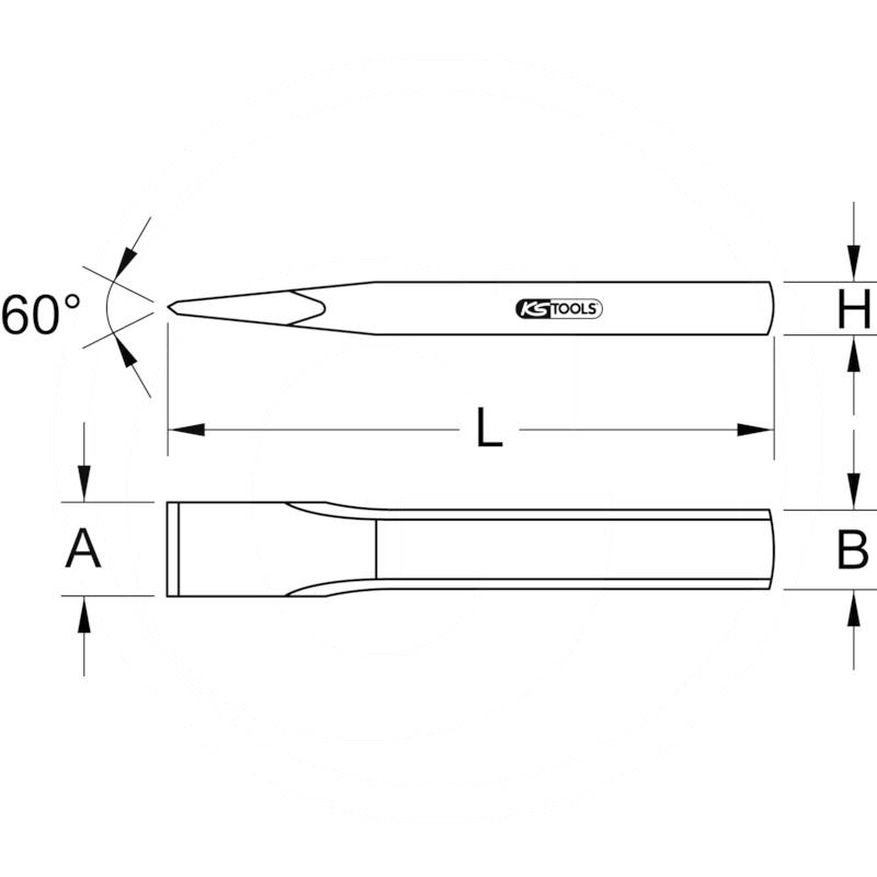 KS Tools Bricklayer's chisel, 31x350mm | zdjęcie nr 2