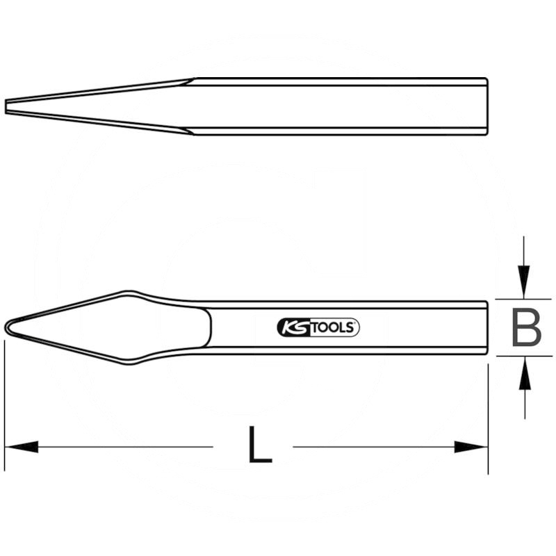 KS Tools Bronze cross cut chisel, 32mm | zdjęcie nr 2