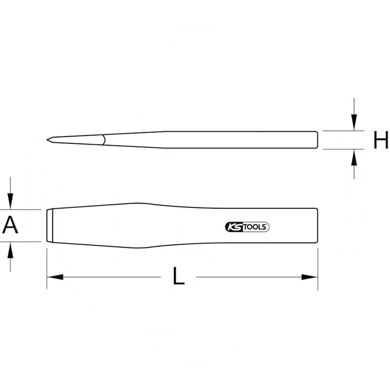KS Tools Bronze flat chisel, 150mm | zdjęcie nr 2