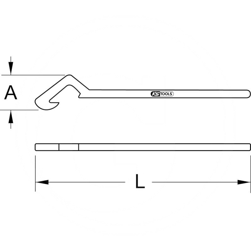KS Tools Bronze gas tube key, 76mm | zdjęcie nr 2