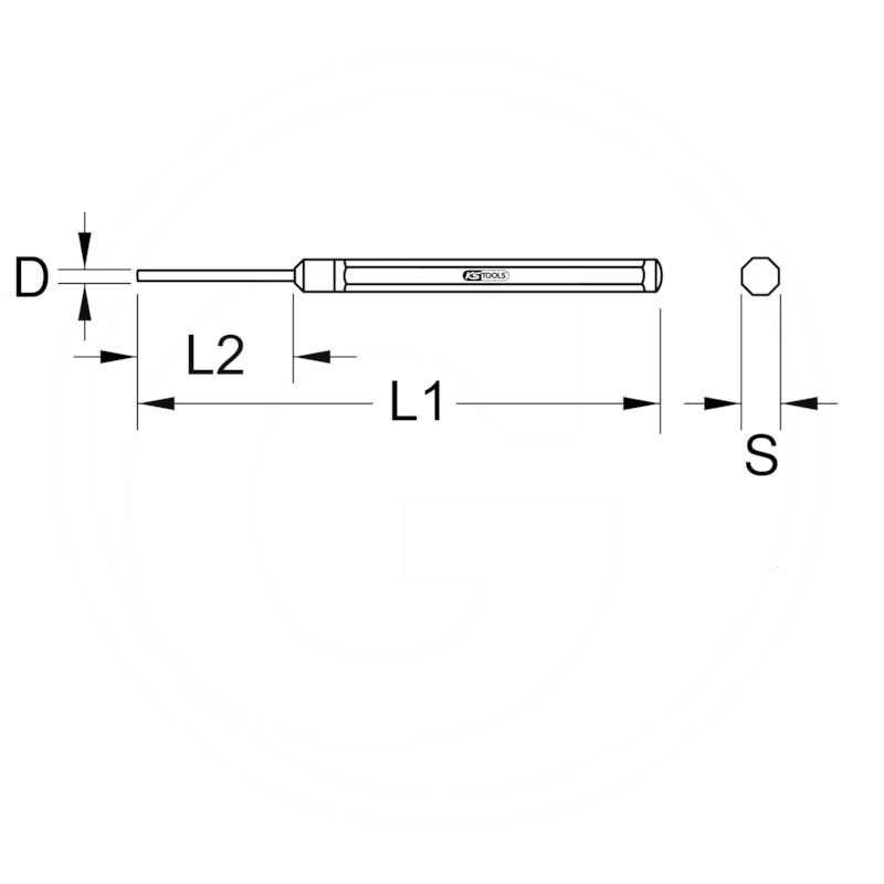 KS Tools Bronze pin punch, 10mm | zdjęcie nr 2