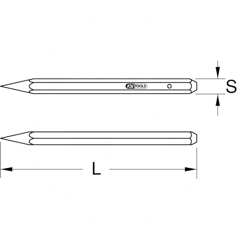 KS Tools Bronze pointed chisel, 12mm | zdjęcie nr 2