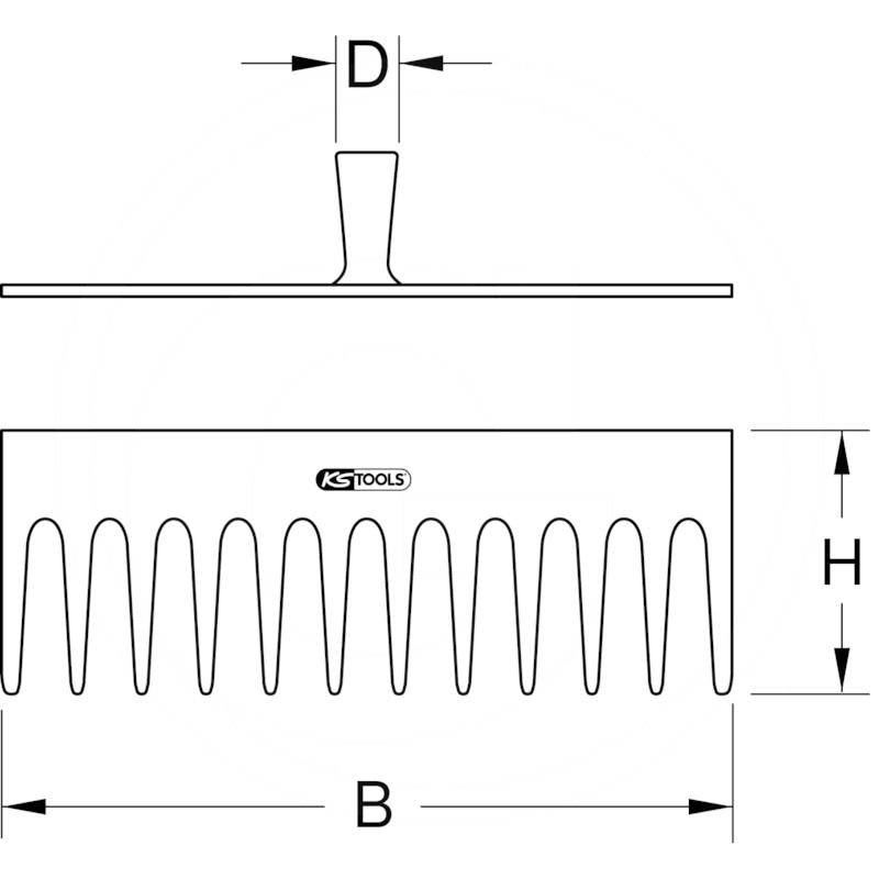 KS Tools Bronze rake, 300mm | zdjęcie nr 2