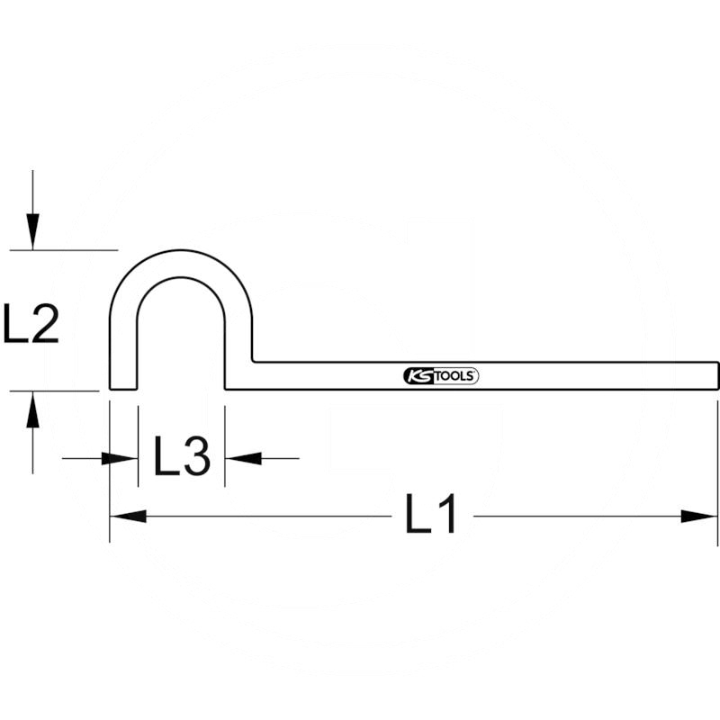 KS Tools Bronze valve hook curved, 320mm | zdjęcie nr 2