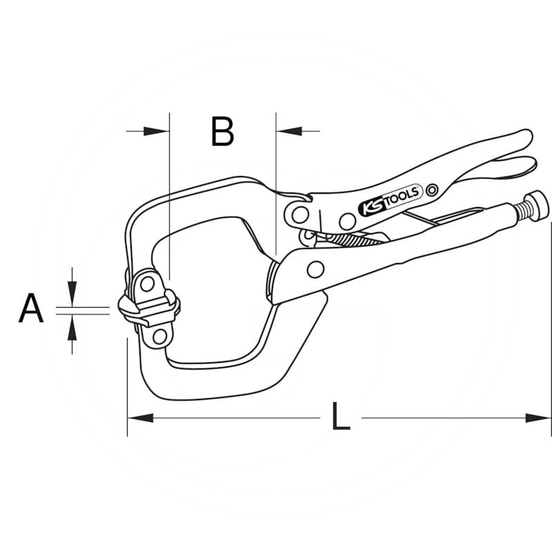 KS Tools C-clamps with pads-American type | zdjęcie nr 2
