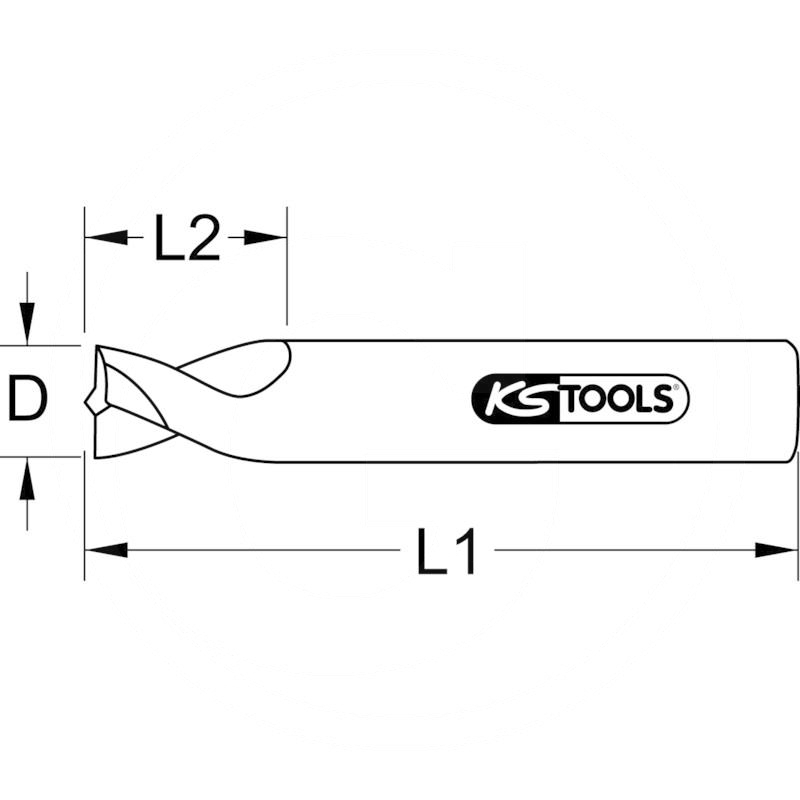 KS Tools Carbide spot weld drill, 8mm, 44mm | zdjęcie nr 2