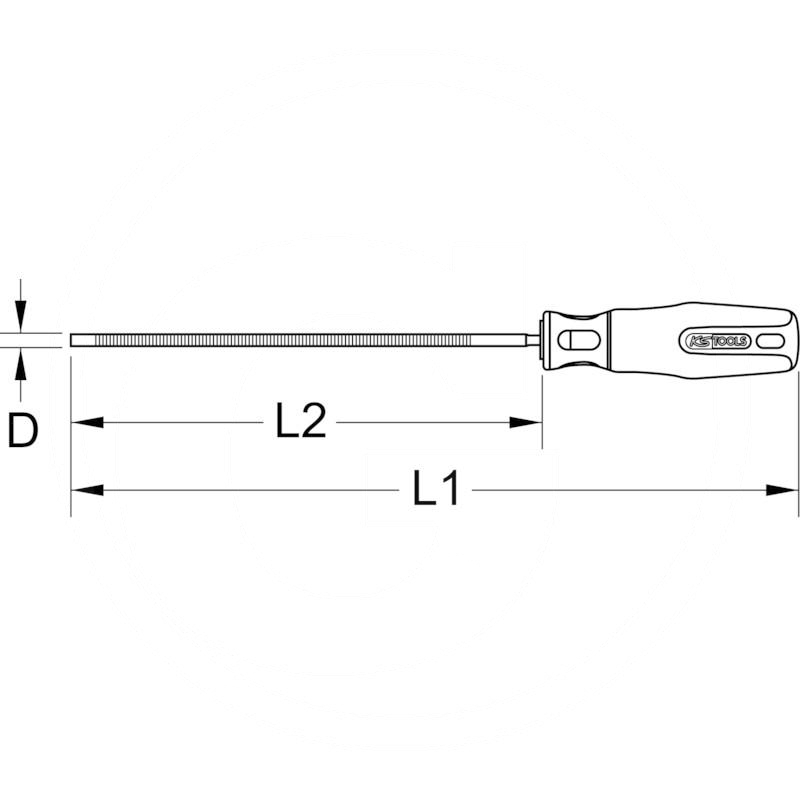 KS Tools Chain saw, round file, 315x4.8mm | zdjęcie nr 2