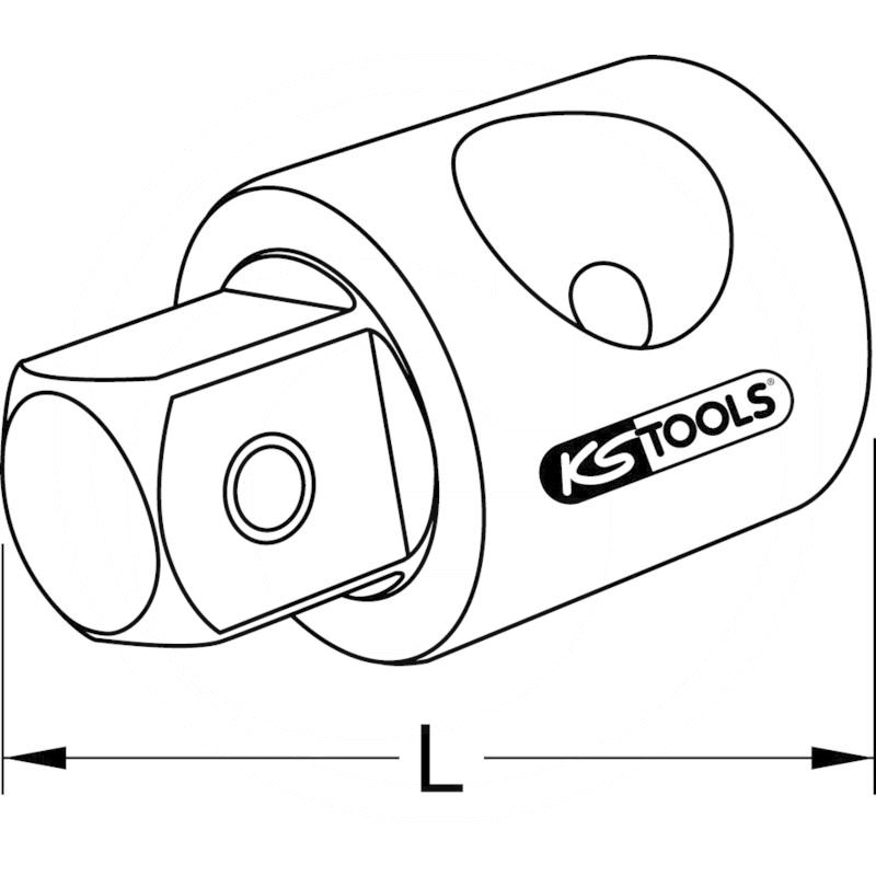 KS Tools CHROME+ drive adaptor, 3/8", 1/2"Fx3/8"M | zdjęcie nr 2