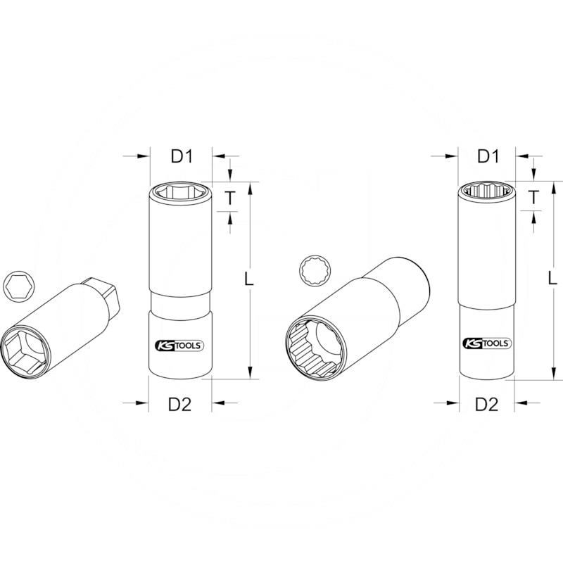 KS Tools CHROME+ spark plug socket 1/2", 5/8" | zdjęcie nr 2