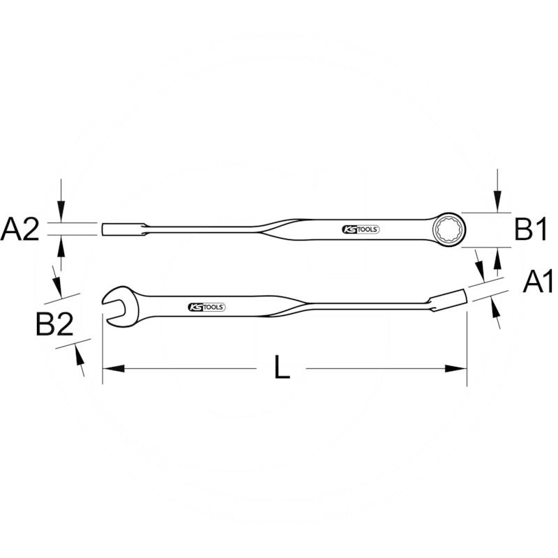KS Tools CHROME+ twister comb spanner, 13mm | zdjęcie nr 2