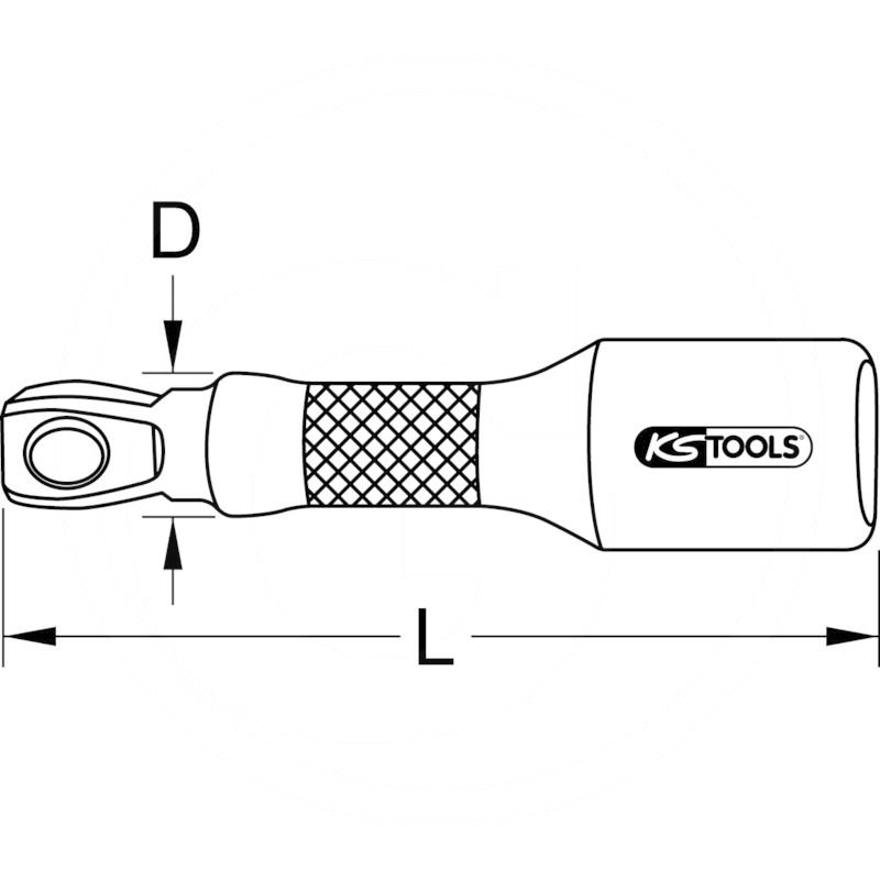 KS Tools CHROME+ wobble extension, 3/8", 75mm | zdjęcie nr 2