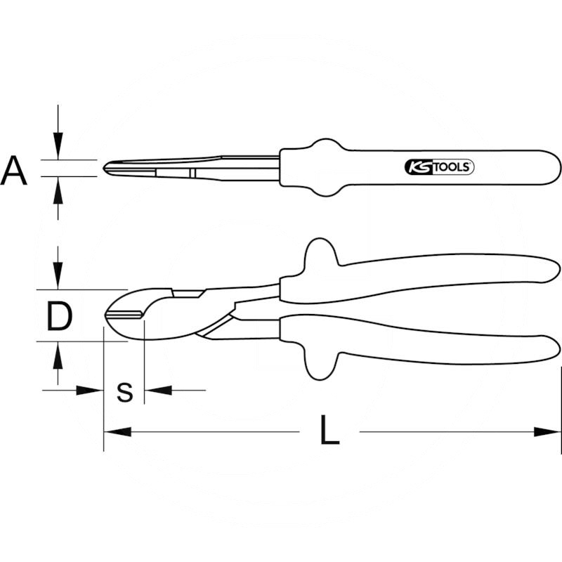 KS Tools CLASSIC 1000V high side cutter, 205mm | zdjęcie nr 2