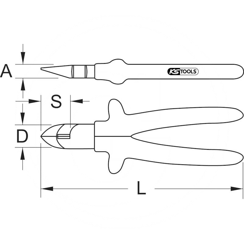 KS Tools CLASSIC 1000V lead sealing plier, 160mm | zdjęcie nr 2