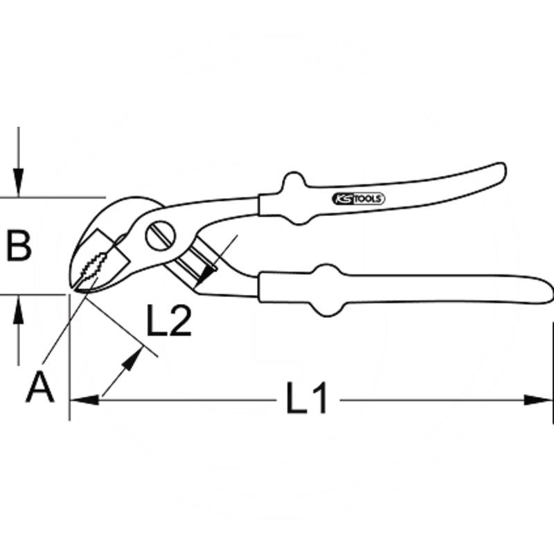 KS Tools CLASSIC 1000V Water pump plier, 260mm | zdjęcie nr 2