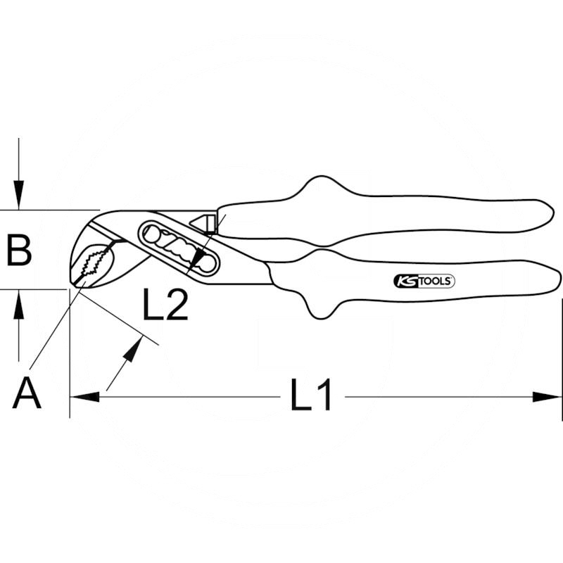 KS Tools CLASSIC 1000V water pump plier, 300mm | zdjęcie nr 2