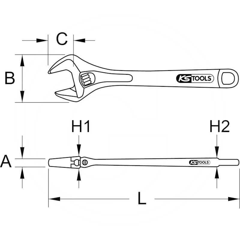 KS Tools CLASSIC adjustable spanner | zdjęcie nr 2