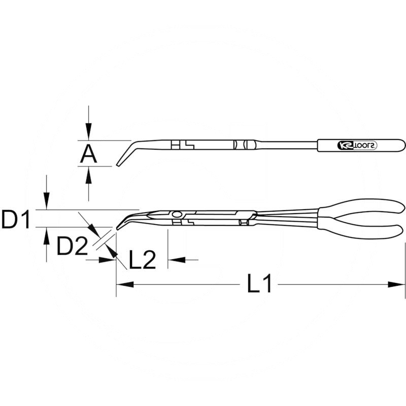 KS Tools CLASSIC double joint plier, offset, XL | zdjęcie nr 2