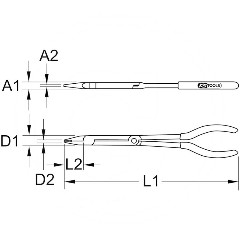 KS Tools CLASSIC double joint plier, straight, XL | zdjęcie nr 2