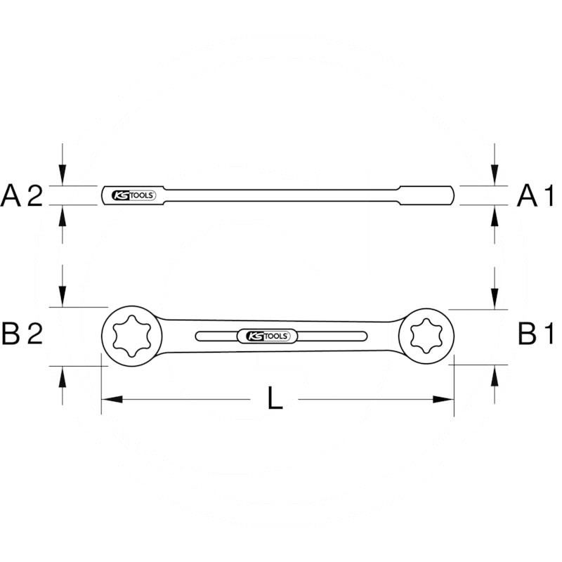 KS Tools CLASSIC ring spanner ETX, E14xE18 | zdjęcie nr 2