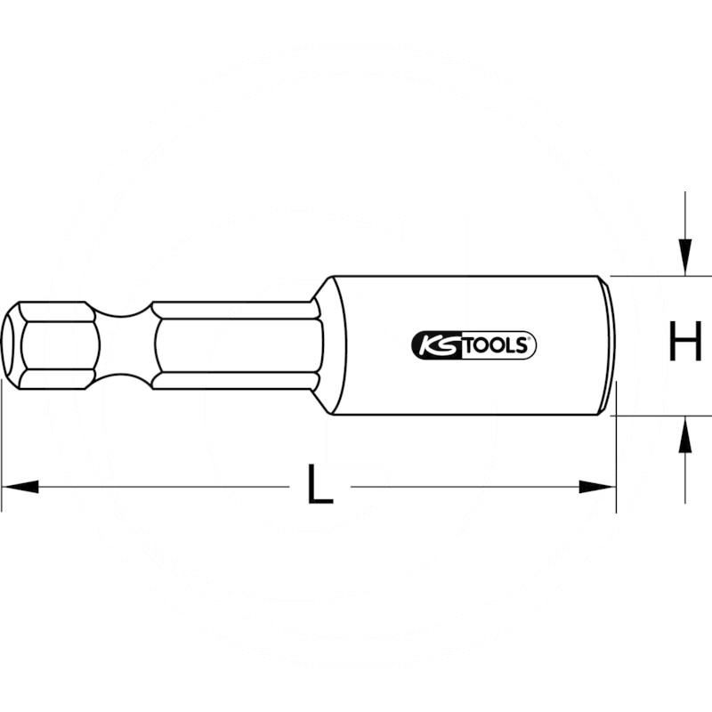 KS Tools CLASSIC Screw in socket adaptor 1/4", M6 | zdjęcie nr 2