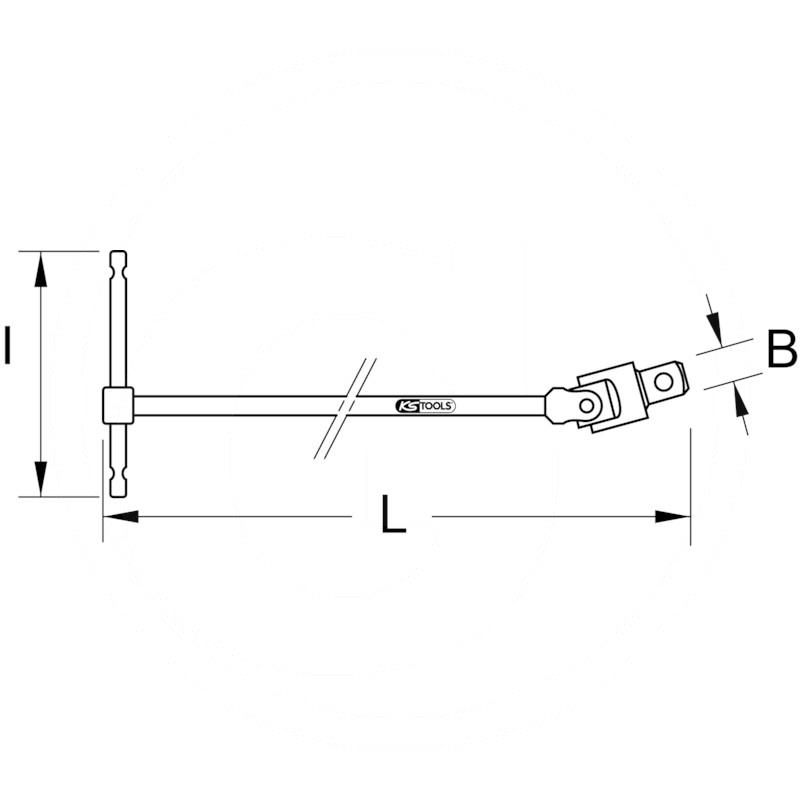 KS Tools CLASSIC T-handle wrench XL, 1/4" sockets | zdjęcie nr 2