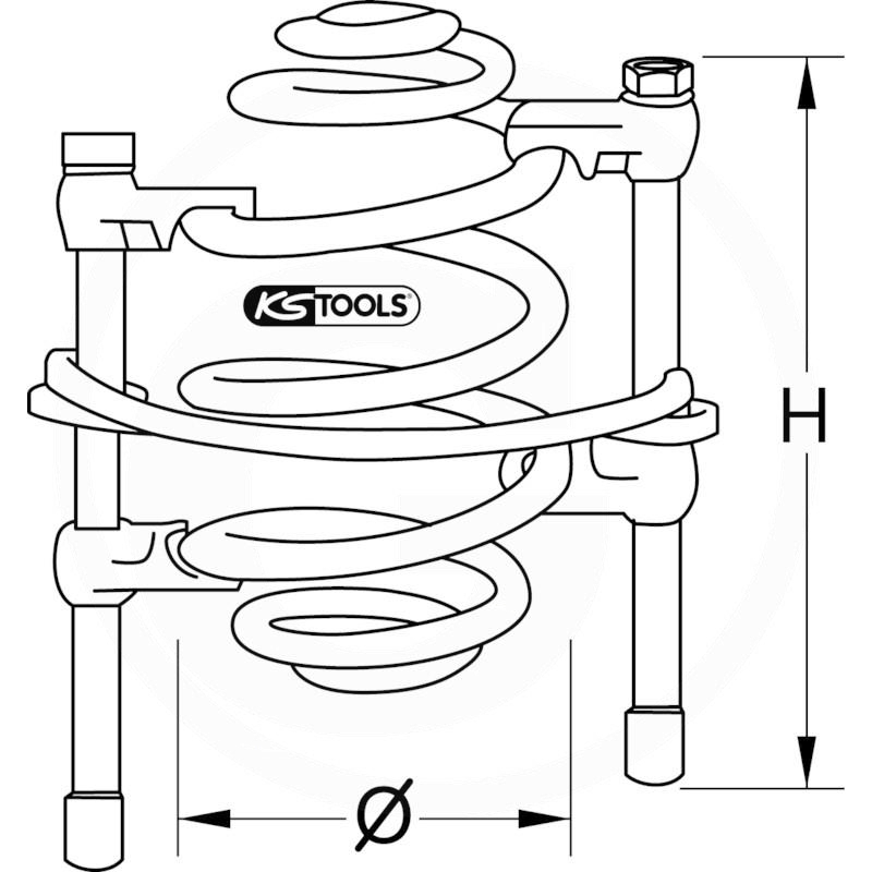 KS Tools Coil spring compressor, 240mm | zdjęcie nr 2
