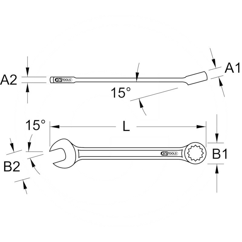 KS Tools Combination spanner,5/16" | zdjęcie nr 2