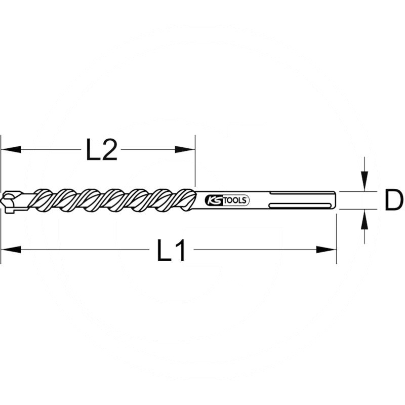 KS Tools Concrete drill bit, SDS max, 24mm | zdjęcie nr 2