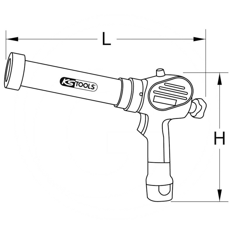 KS Tools Cordless cartridge gun, 310ml, 2 batteries | zdjęcie nr 2