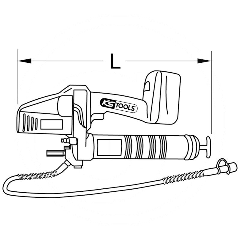 KS Tools Cordless grease gun, 400ml, without batteries | zdjęcie nr 2
