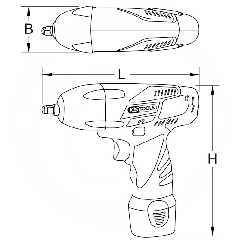 KS Tools Cordless impact wrench, 3/8", 2 batteries | zdjęcie nr 2