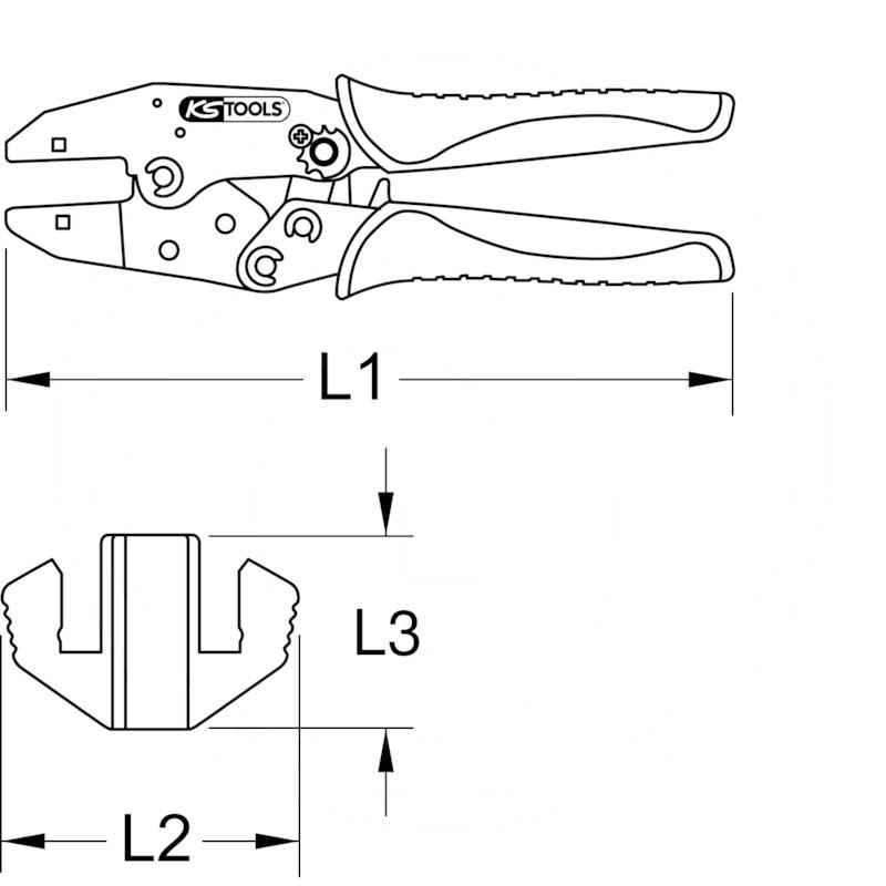 KS Tools Crimping plier f.western terminals, RJ22 | zdjęcie nr 2
