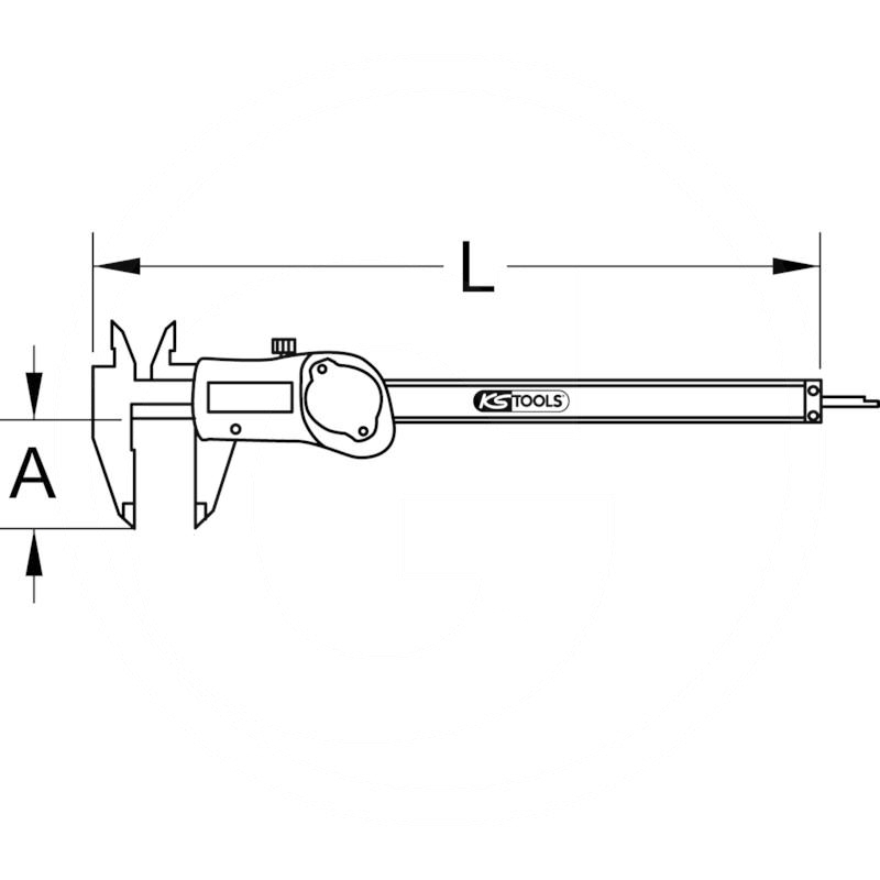 KS Tools Digital vernier calliper, IP 67, 0-150mm | zdjęcie nr 2