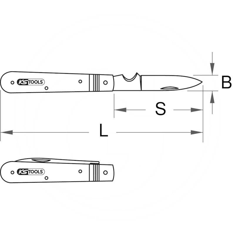 KS Tools Electricians pen knife,1 straight blade | zdjęcie nr 2