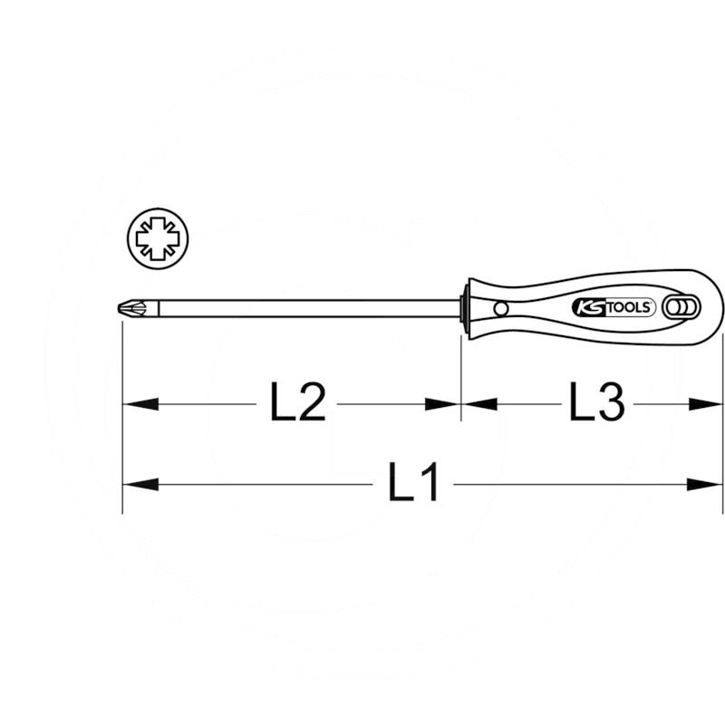 KS Tools ERGO screwdriver, PZ0 | zdjęcie nr 2