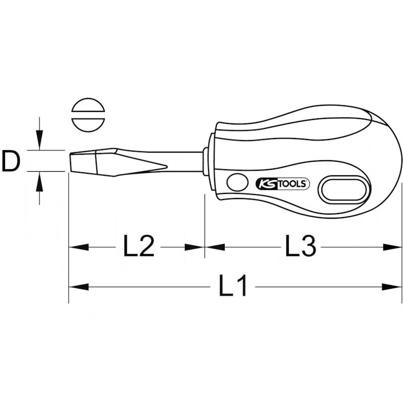 KS Tools ERGO stubby screwdriver, 6mm | zdjęcie nr 2