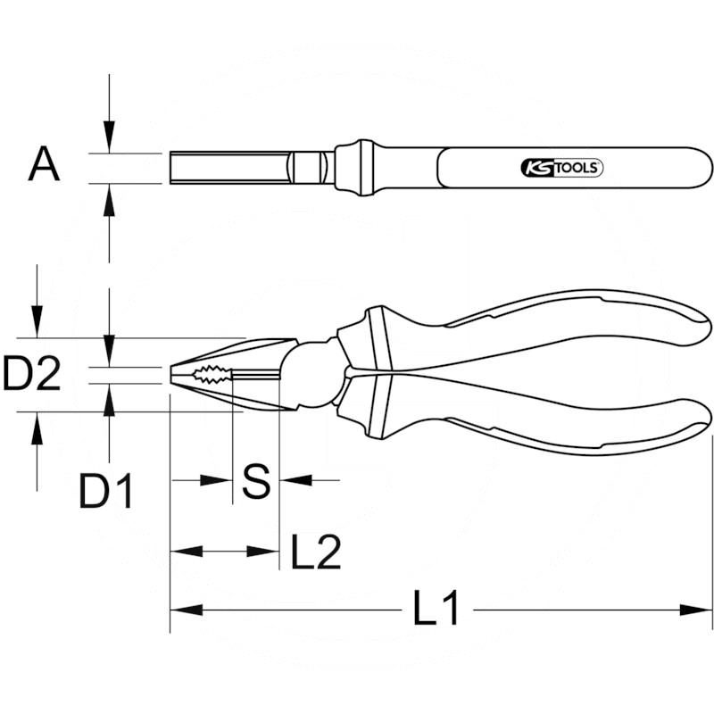 KS Tools ERGO VDE combination plier, 150mm | zdjęcie nr 2