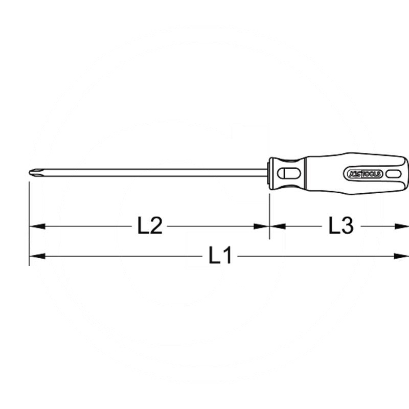 KS Tools ERGO VDE PHILLIPS® screwdriver, PH0 | zdjęcie nr 2