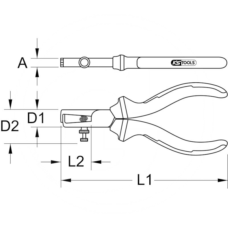 KS Tools ERGO wire stripper, 180mm | zdjęcie nr 2