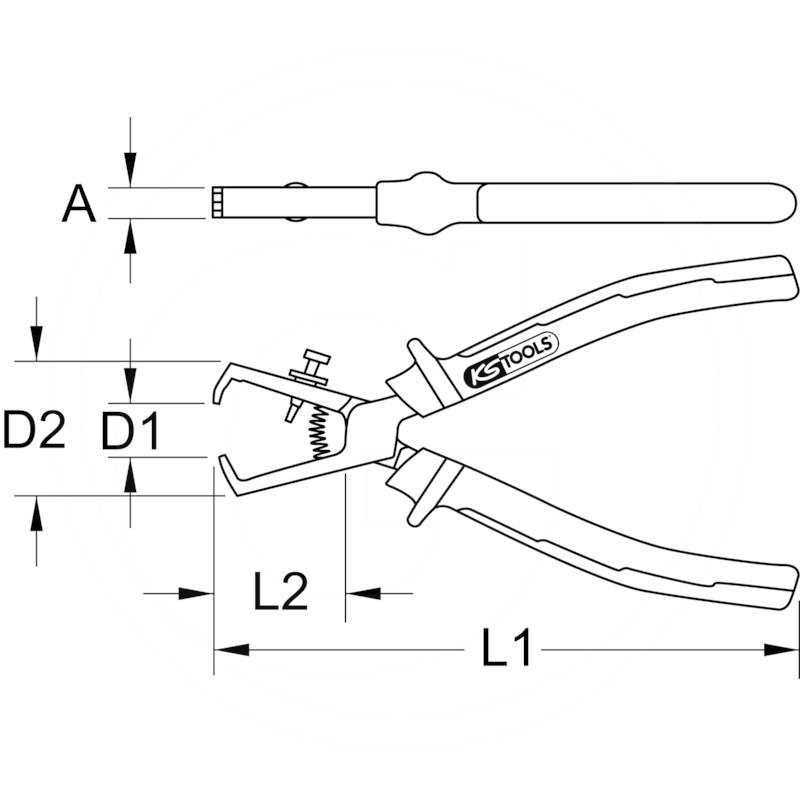 KS Tools ERGO+ wire stripper, 180mm | zdjęcie nr 2