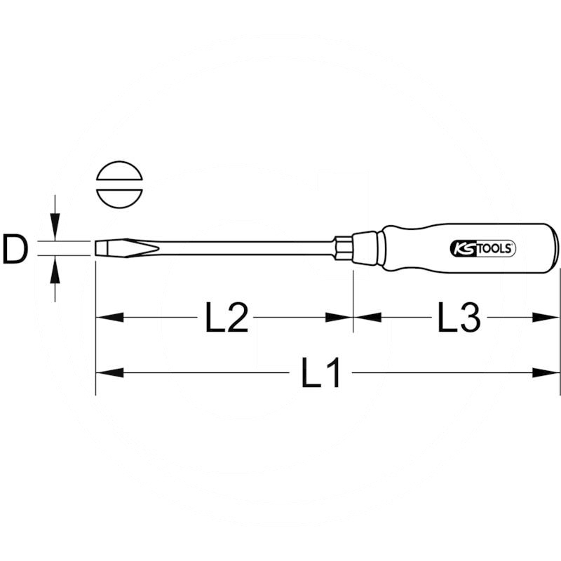 KS Tools ERGO wood screwdriver, slot, 3,5mm | zdjęcie nr 2