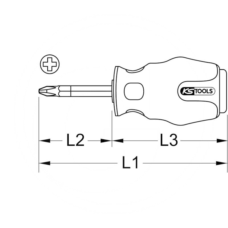 KS Tools ERGOmax stubby screwdriver, PH2 | zdjęcie nr 2