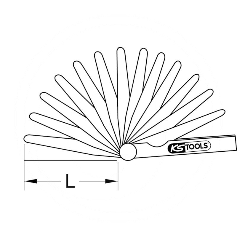 KS Tools Feeler gauge, antimagnetic, 13 blade | zdjęcie nr 2