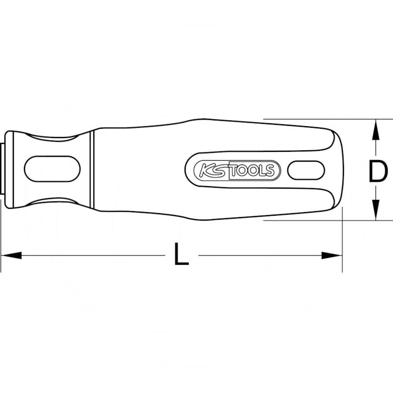 KS Tools File handle with square insert, 200mm | zdjęcie nr 2