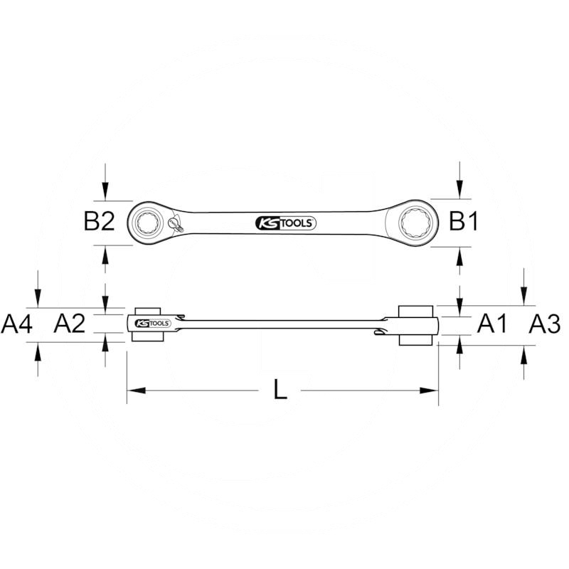 KS Tools GEAR+ 4in1 ratchet spanner, 16x19mm+ | zdjęcie nr 2