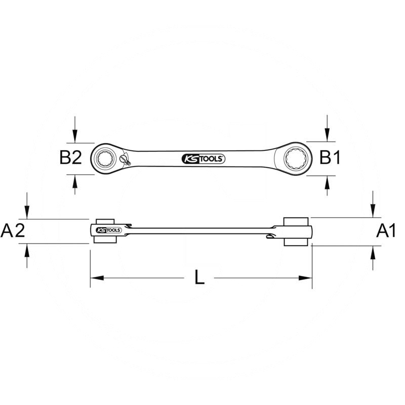 KS Tools GEAR+ mini bit ,ring spanner, 1/4"x10mm | zdjęcie nr 2