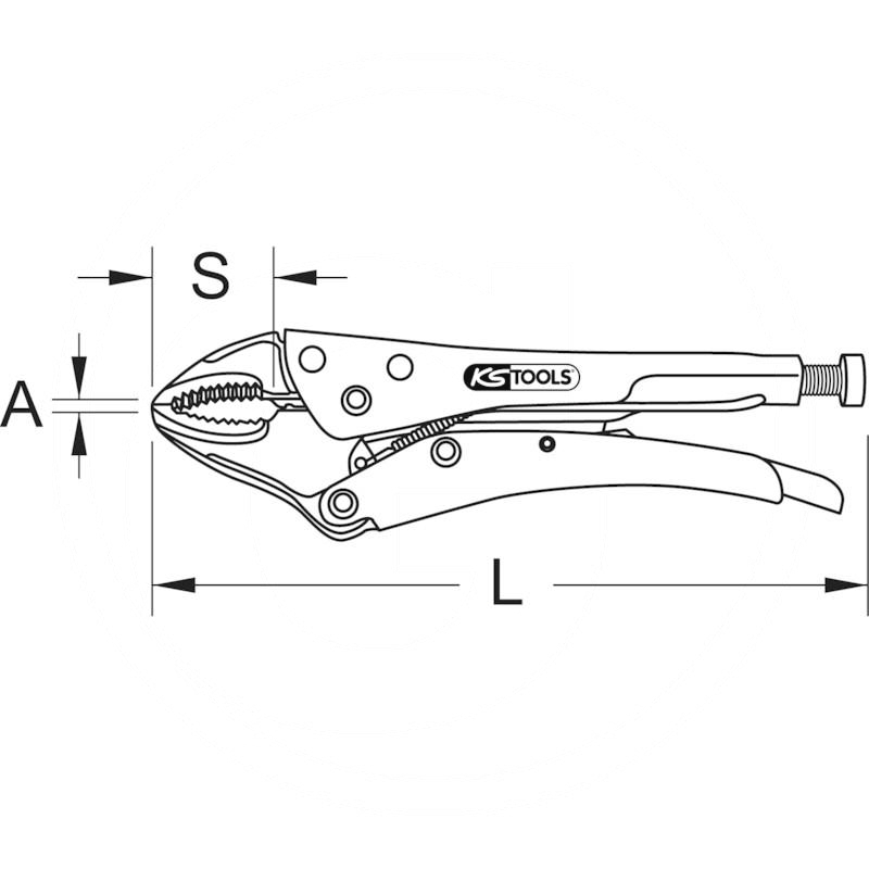 KS Tools Gripping pliers, 60mm, L=250mm | zdjęcie nr 2
