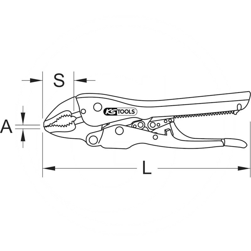 KS Tools Gripping pliers 7" GRIPfix Xtreme | zdjęcie nr 2