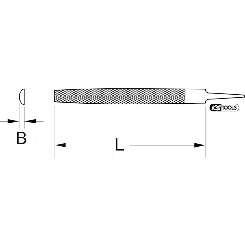 KS Tools Half round rasp insert, form C, 200mm | zdjęcie nr 2